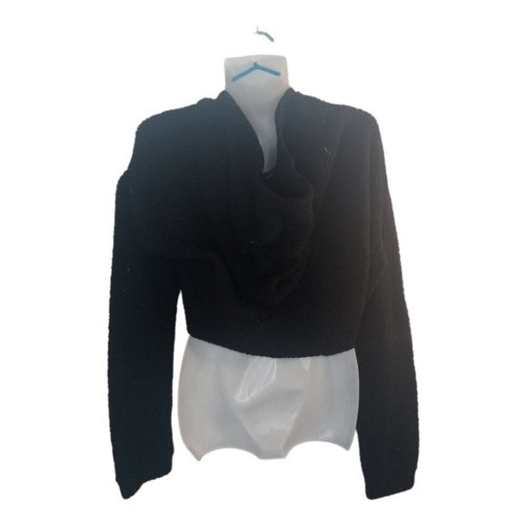 hoddie Cropped Fuzy Sweater - Picture 2 of 2